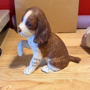 Lenox Brown and White English Springer Spaniel Puppy Porcelain Figurine